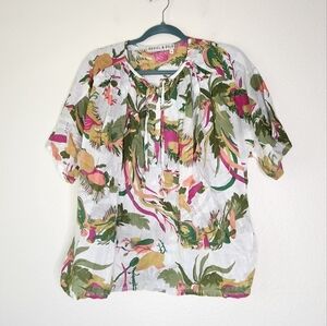Gravel & Gold Vegetable Garden Blouse 2